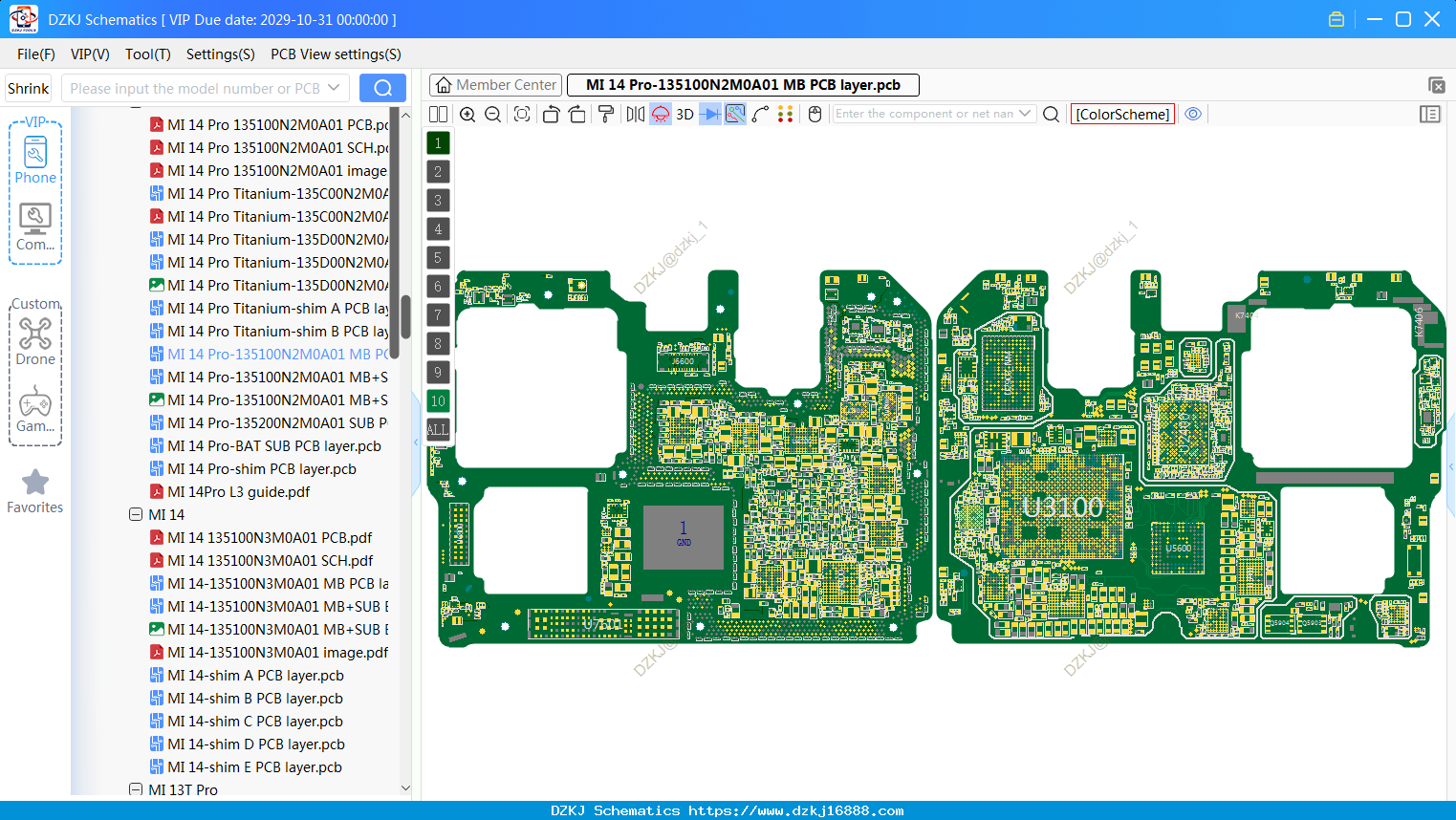 XiaoMi MI 14 Pro-135100N2M0A01 MB PCB Layer